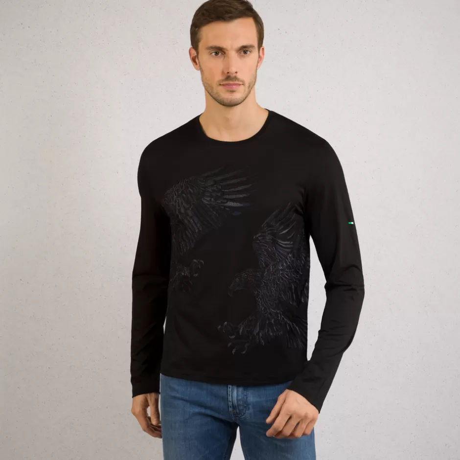 LONG SLEEVE CREWNECK T-SHIRT | Stefano Ricci Online