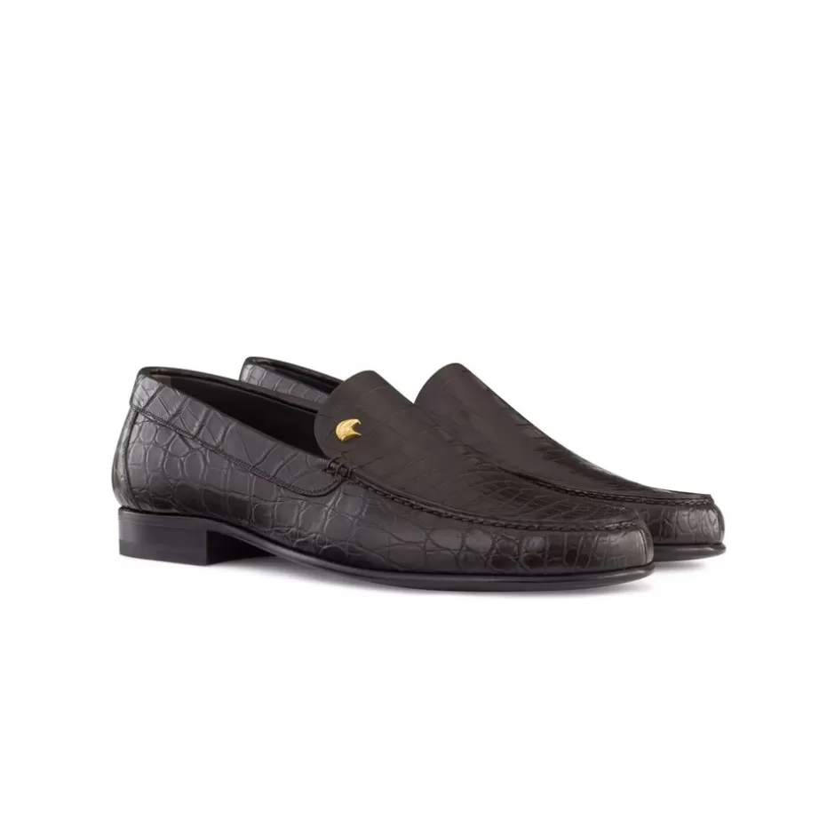MATTED CROCODILE LEATHER LOAFERS | Stefano Ricci New