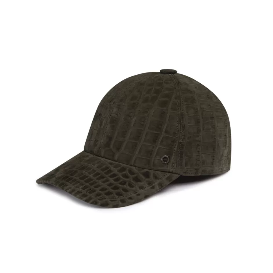 NUBUCK CROCODILE LEATHER BASEBALL CAP | Stefano Ricci Store
