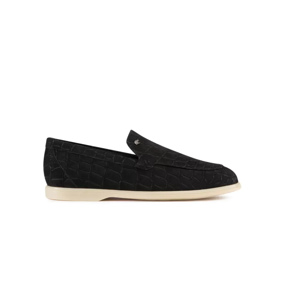NUBUCK CROCODILE LEATHER LOAFERS | Stefano Ricci Best Sale