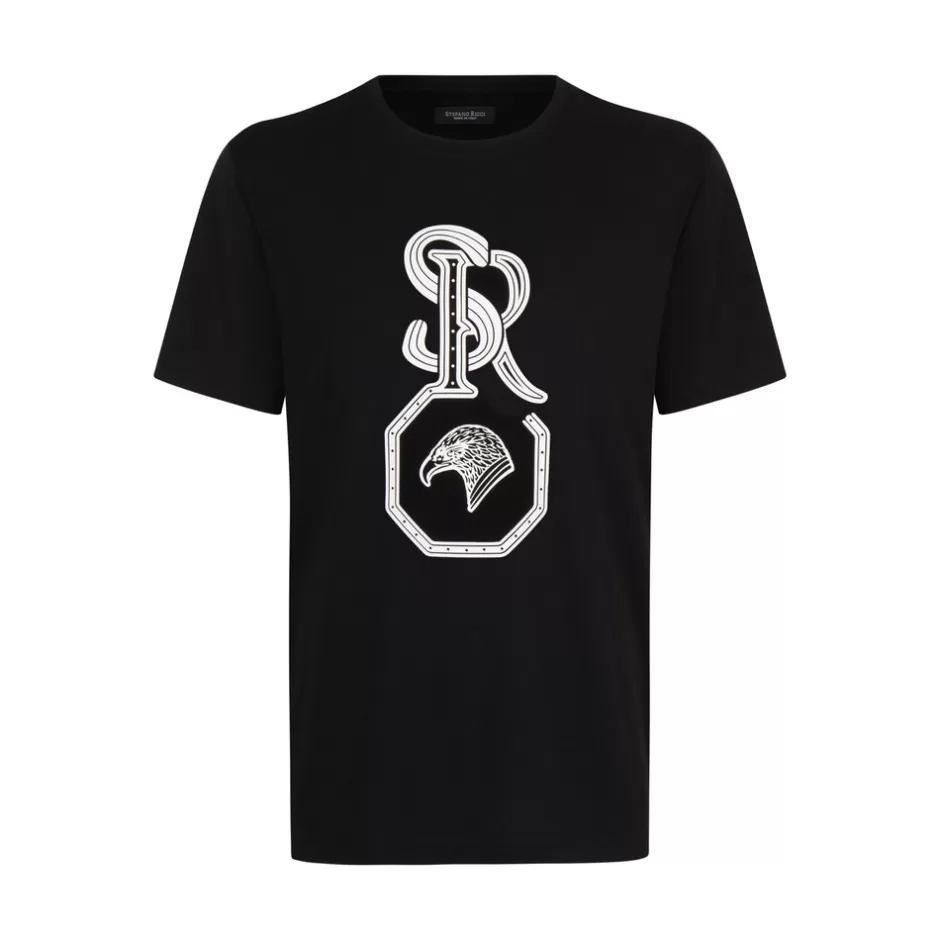 PRINTED COTTON BLEND T-SHIRT | Stefano Ricci Fashion