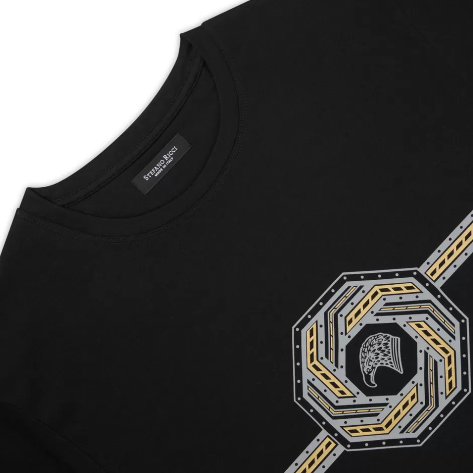 PRINTED COTTON BLEND T-SHIRT | Stefano Ricci Sale