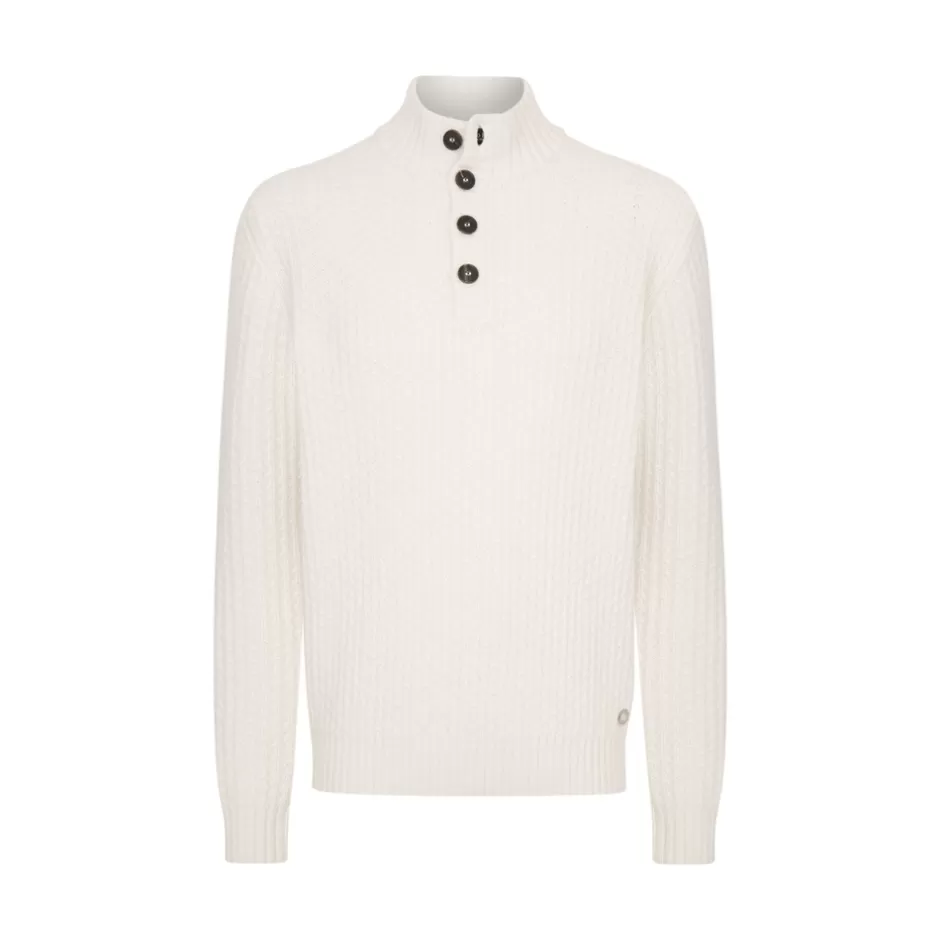PURE CASHMERE MOCK NECK SWEATER | Stefano Ricci Fashion