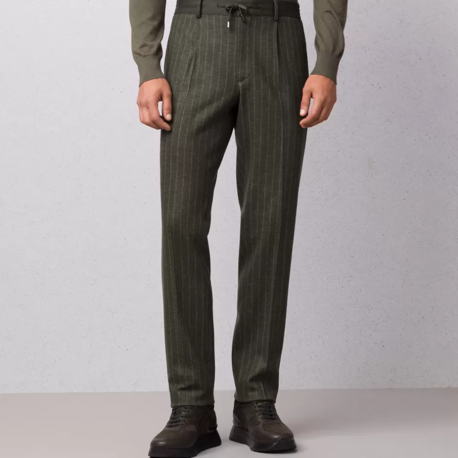 PURE WOOL JERSEY CASUAL TROUSERS | Stefano Ricci Shop
