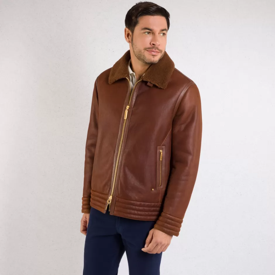 SHEARLING AND LAMBSKIN LEATHER BLOUSON | Stefano Ricci Cheap