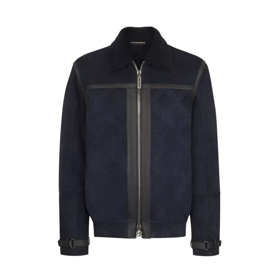 SHEARLING AND LEATHER BLOUSON | Stefano Ricci Clearance