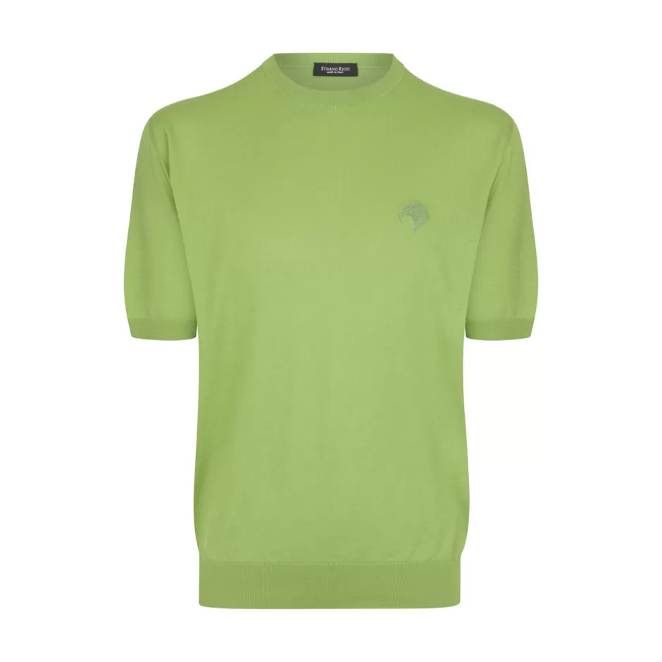 SHORT SLEEVE CREWNECK SWEATER | Stefano Ricci Fashion