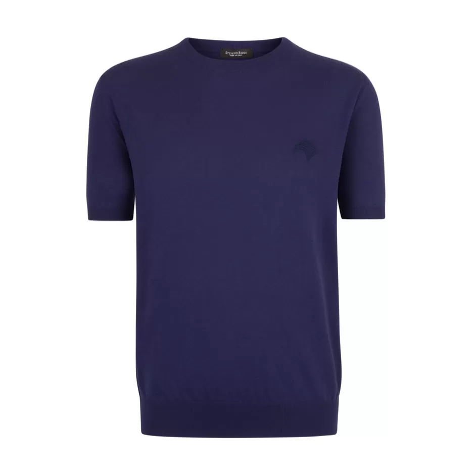 SHORT SLEEVE CREWNECK SWEATER | Stefano Ricci Clearance