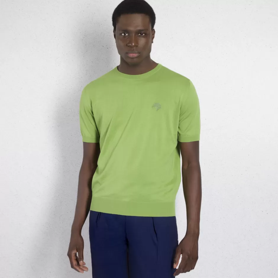 SHORT SLEEVE CREWNECK SWEATER | Stefano Ricci Fashion