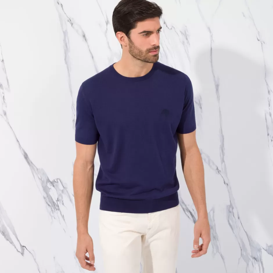 SHORT SLEEVE CREWNECK SWEATER | Stefano Ricci Clearance