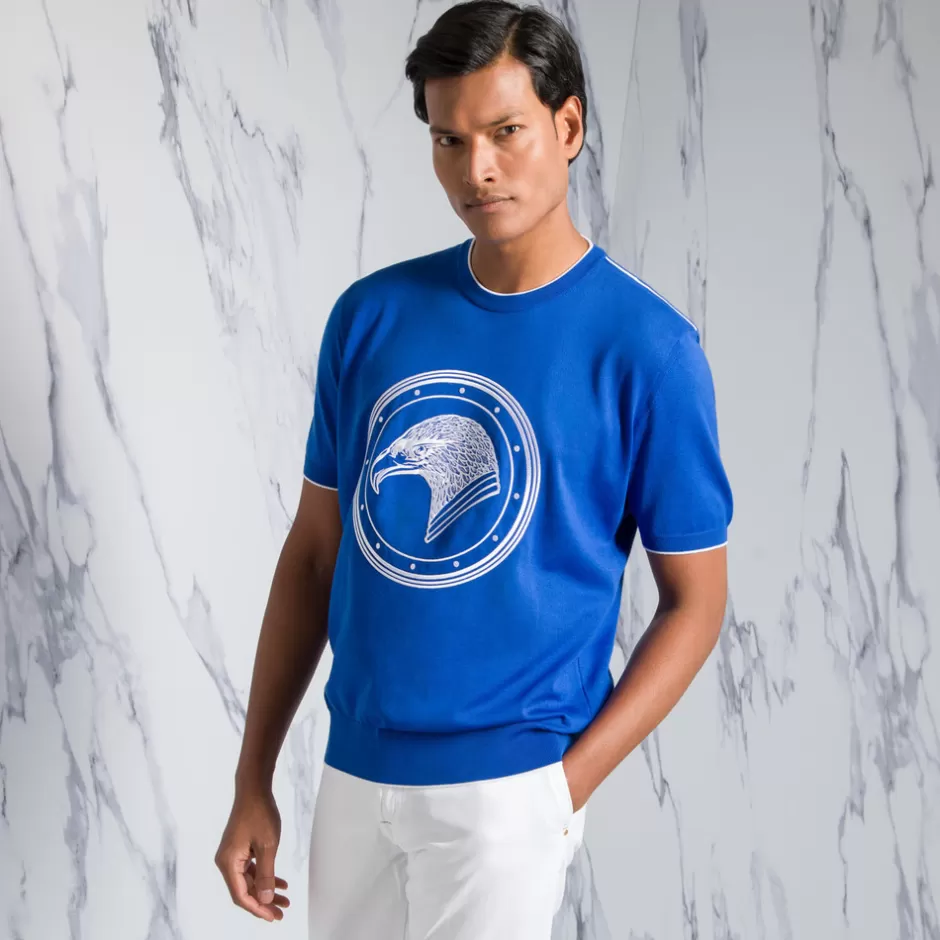 SHORT SLEEVE CREWNECK SWEATER | Stefano Ricci Store