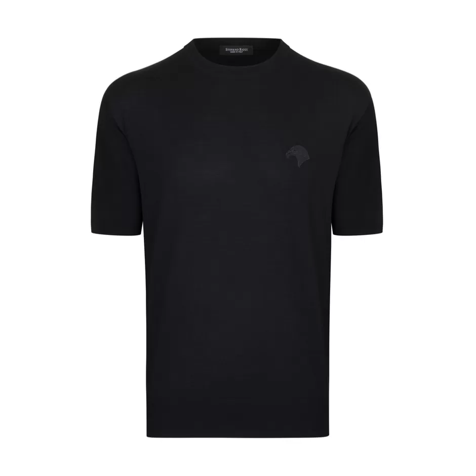 SHORT-SLEEVE CREW NECK SWEATER | Stefano Ricci New