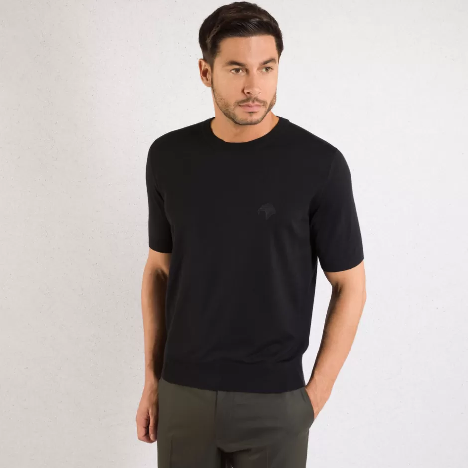 SHORT-SLEEVE CREW NECK SWEATER | Stefano Ricci New