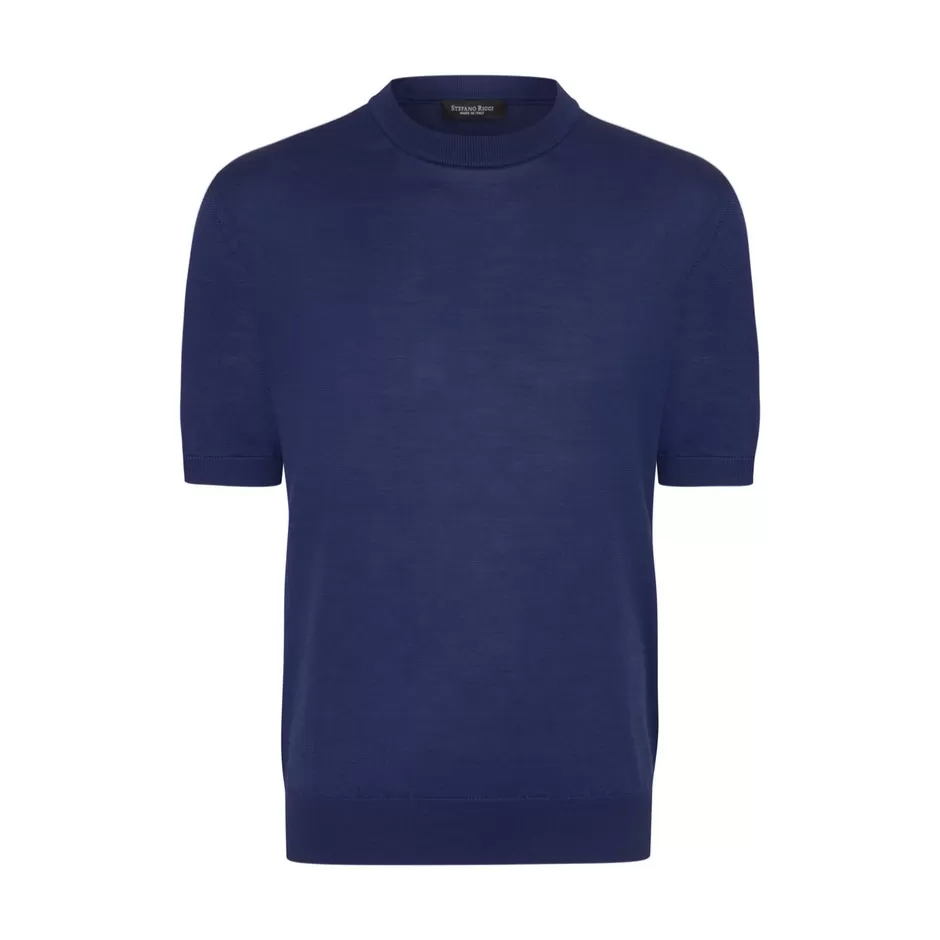 SILK AND CROCODILE CREWNECK SWEATER | Stefano Ricci Sale