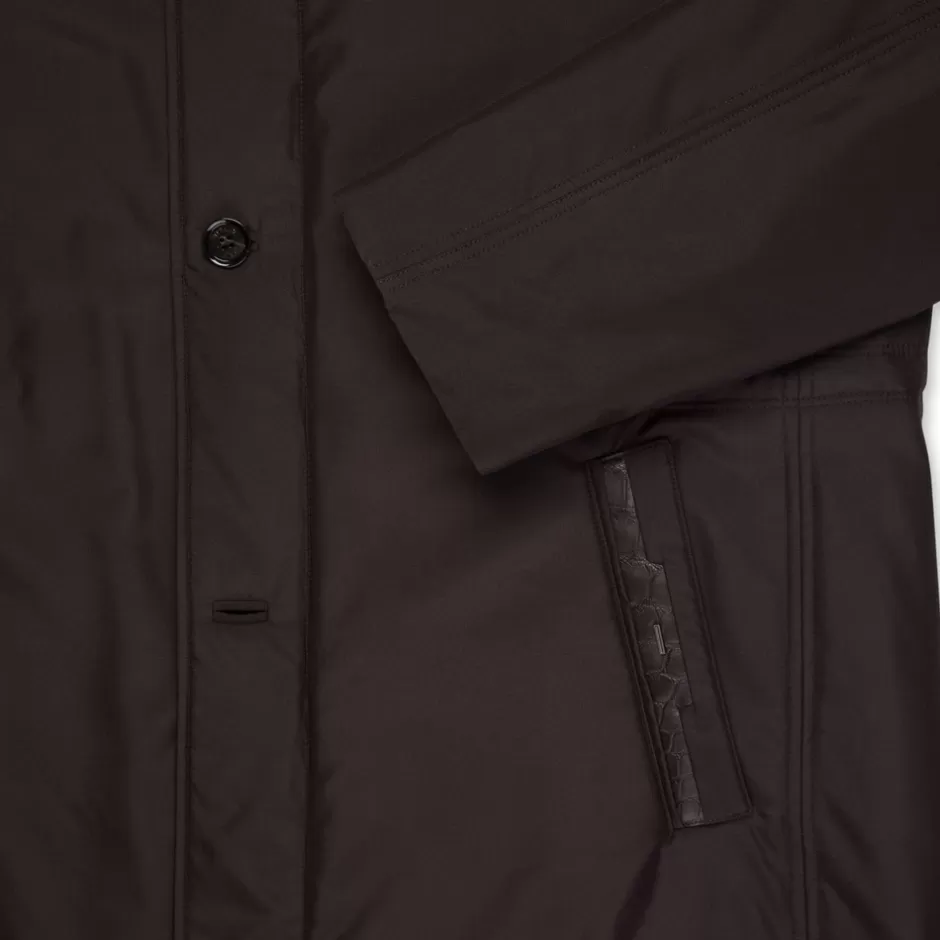 SILK AND CROCODILE LEATHER JACKET | Stefano Ricci Best Sale