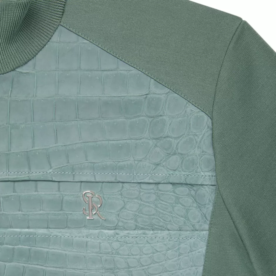 SILK, COTTON AND CROCODILE LEATHER BLOUSON | Stefano Ricci Cheap