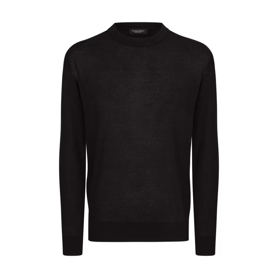 SILK CREW NECK SWEATER | Stefano Ricci Shop