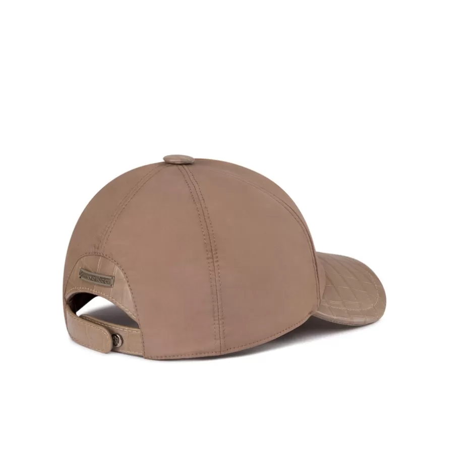 SILK WITH CROCODILE LEATHER BASEBALL CAP | Stefano Ricci Shop