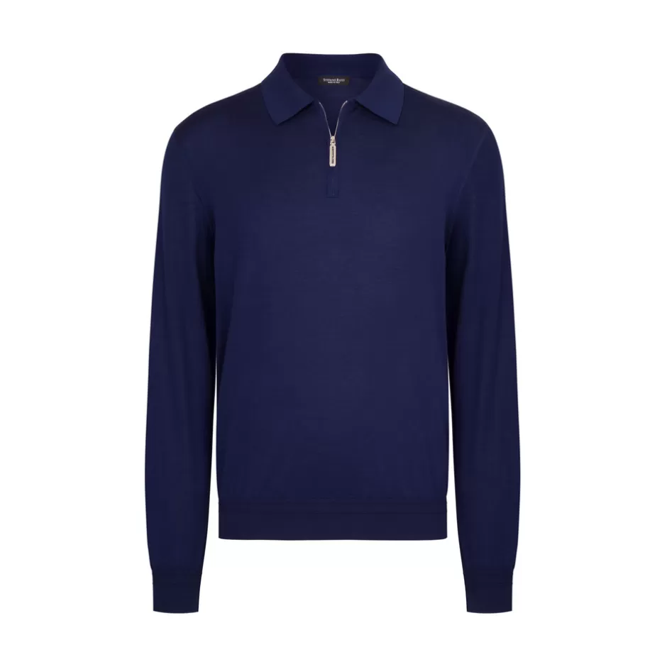 SILK ZIP POLO SHIRT | Stefano Ricci Fashion