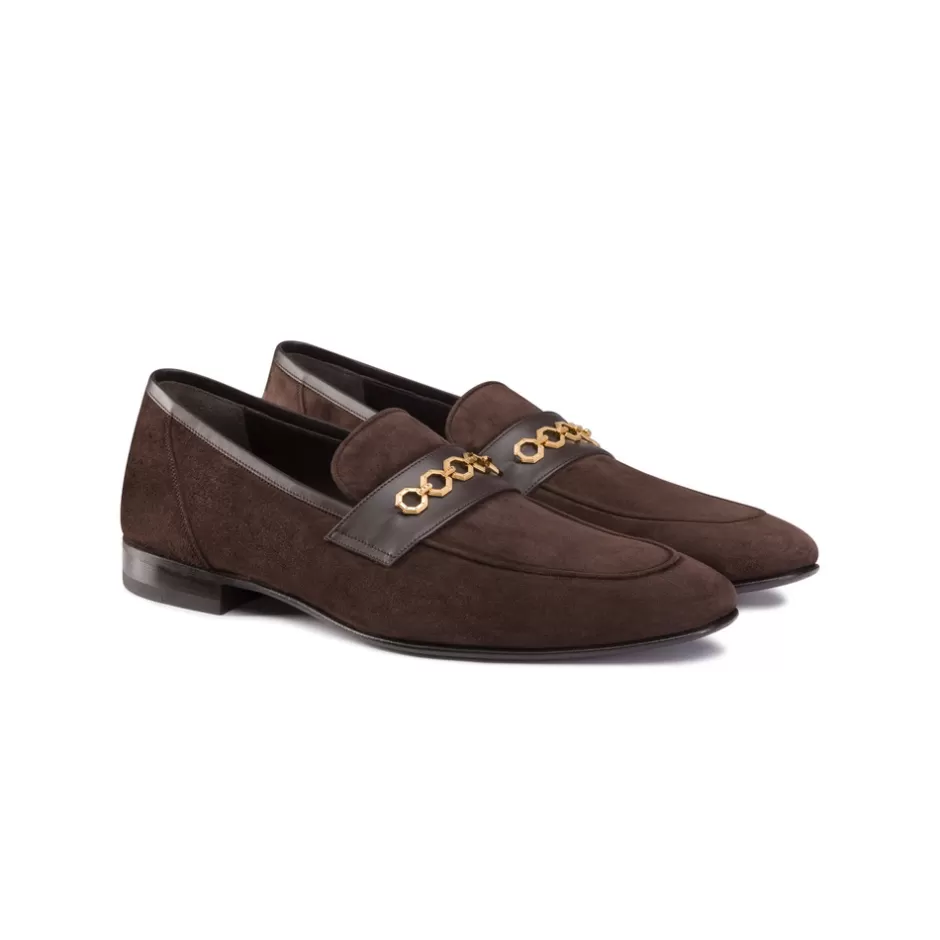 SUEDE AND CALFSKIN LEATHER LOAFERS | Stefano Ricci Flash Sale