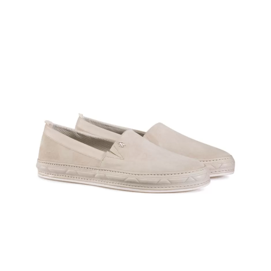 SUEDE AND CALFSKIN LEATHER SLIP-ON SHOES | Stefano Ricci Flash Sale