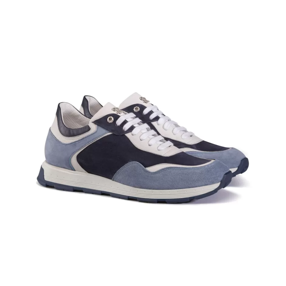 SUEDE AND CALFSKIN LEATHER SNEAKERS | Stefano Ricci Clearance