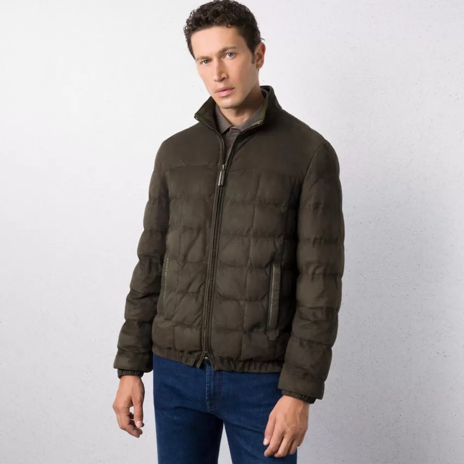 SUEDE DOWN JACKET | Stefano Ricci Clearance