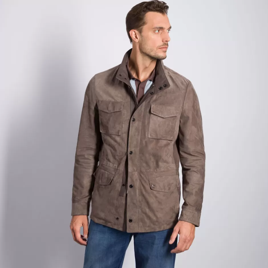 SUEDE FIELD JACKET | Stefano Ricci Flash Sale