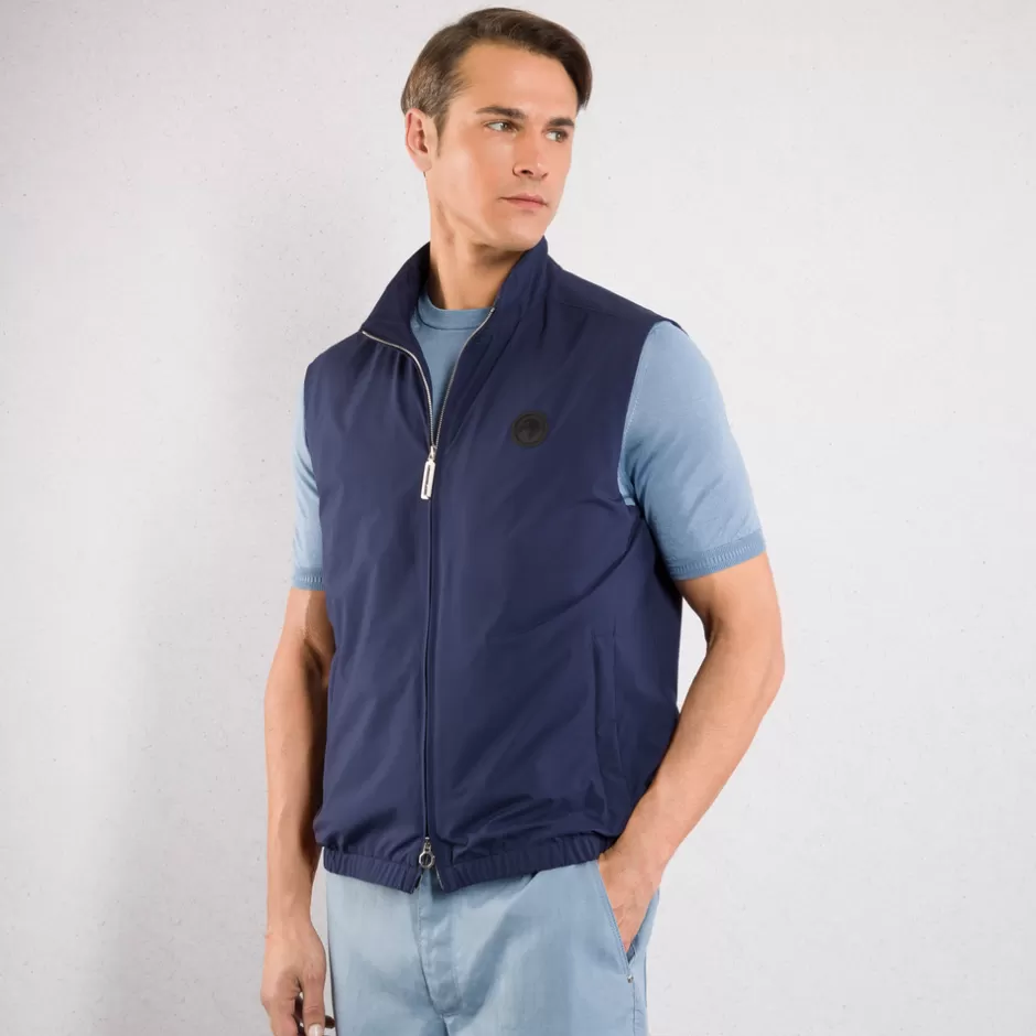 TECHNICAL ZIP FRONT GILET | Stefano Ricci Flash Sale