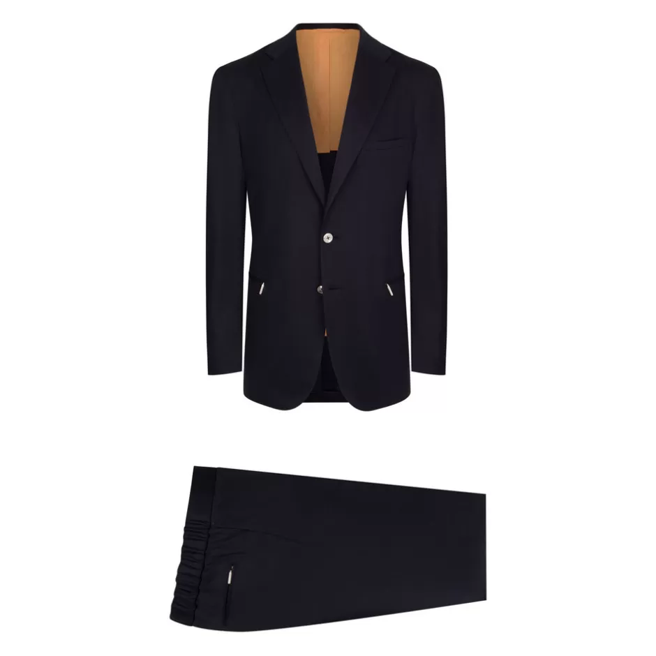 TWO-BUTTON DECONSTRUCTED JERSEY SUIT | Stefano Ricci Online