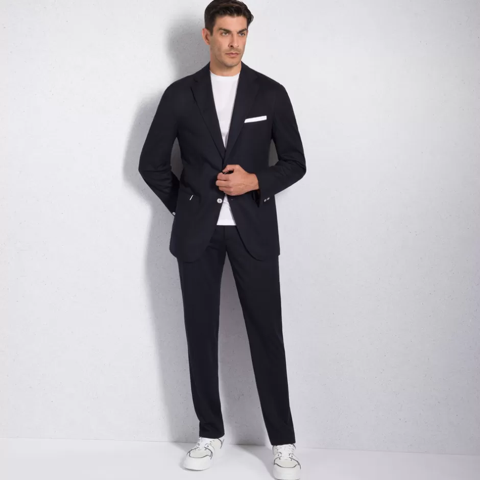 TWO-BUTTON DECONSTRUCTED JERSEY SUIT | Stefano Ricci Online