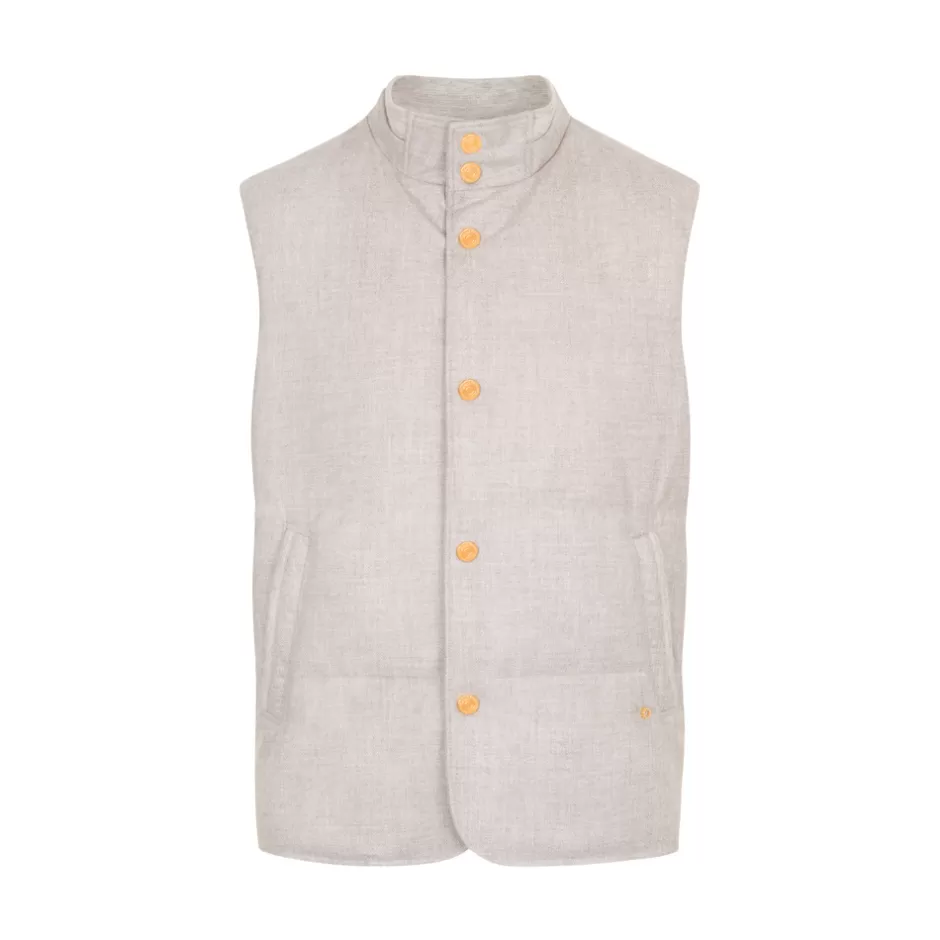 VIRGIN WOOL AND CASHMERE DOWN GILET | Stefano Ricci Best