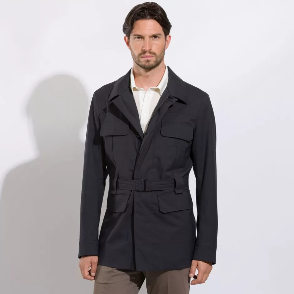 VIRGIN WOOL AND NAPA FIELD JACKET | Stefano Ricci Clearance