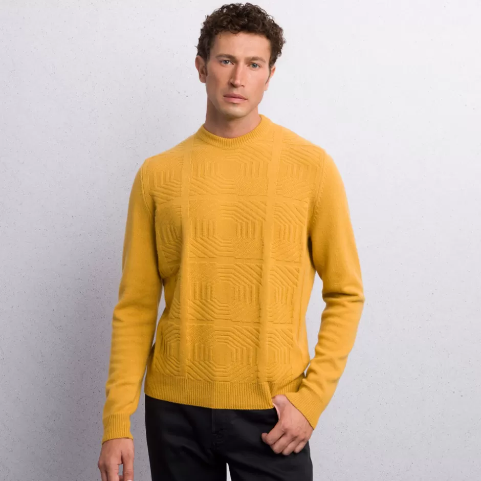 WOOL AND CASHMERE CREWNECK SWEATER | Stefano Ricci Hot