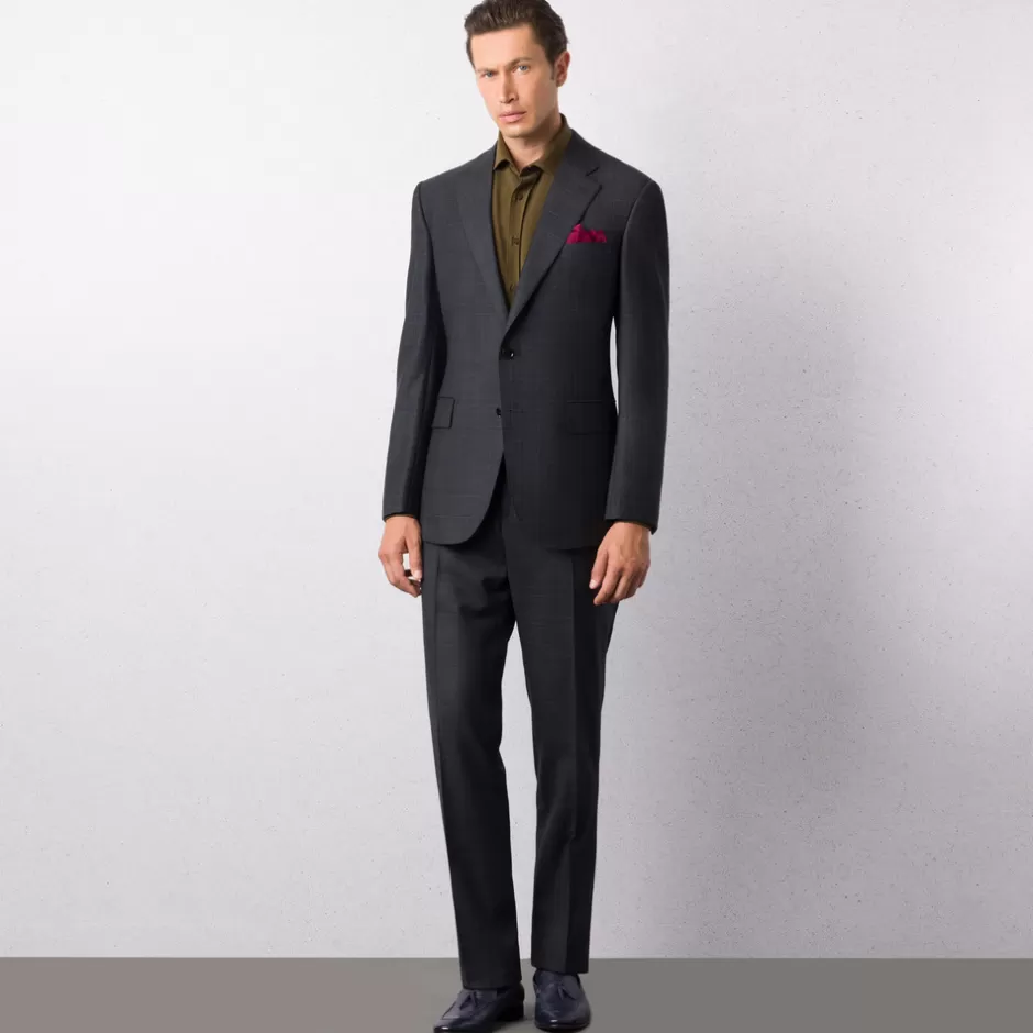 WOOL AND CASHMERE TWO-BUTTON SUIT | Stefano Ricci Sale