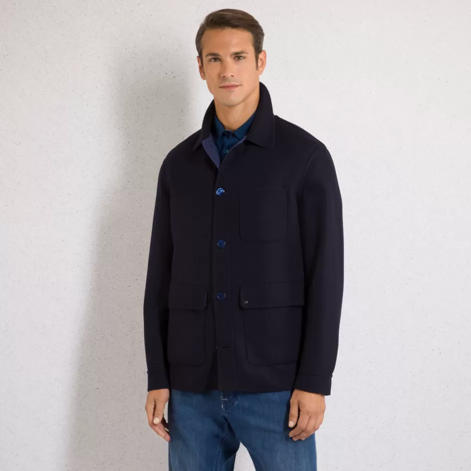 WOOL AND LAMBSKIN LEATHER JACKET | Stefano Ricci New