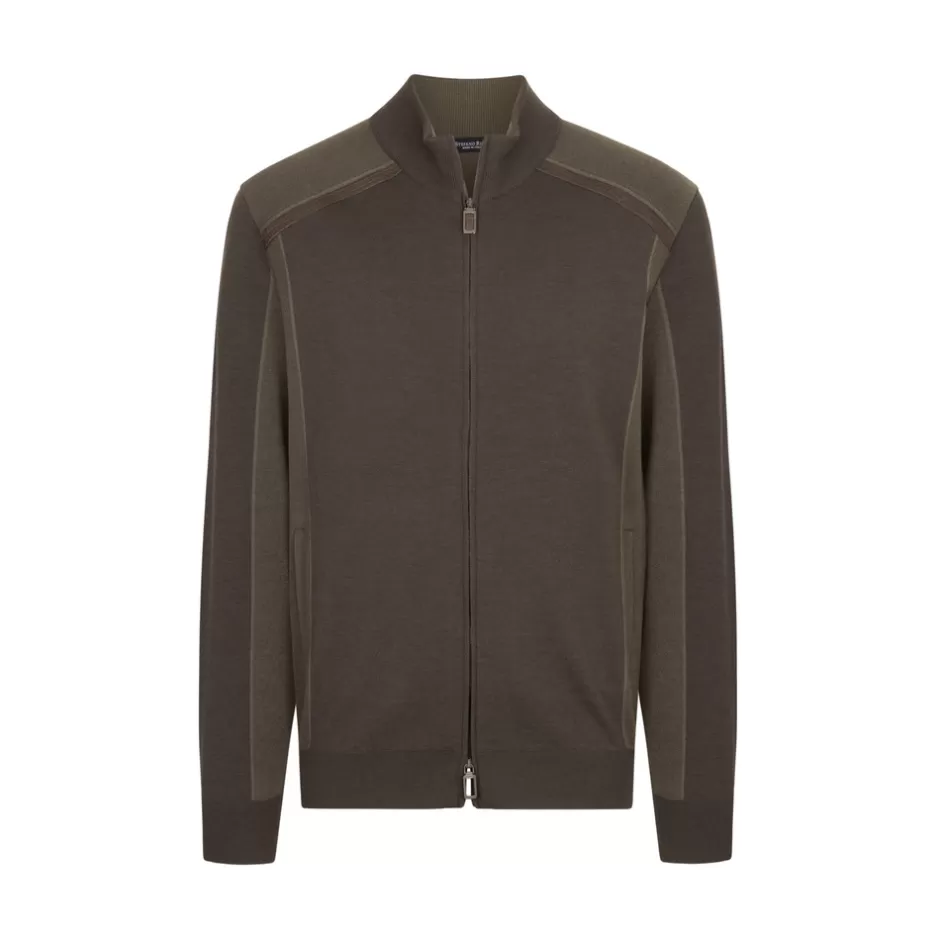 WOOL AND SILK BLEND JOGGING BLOUSON | Stefano Ricci New