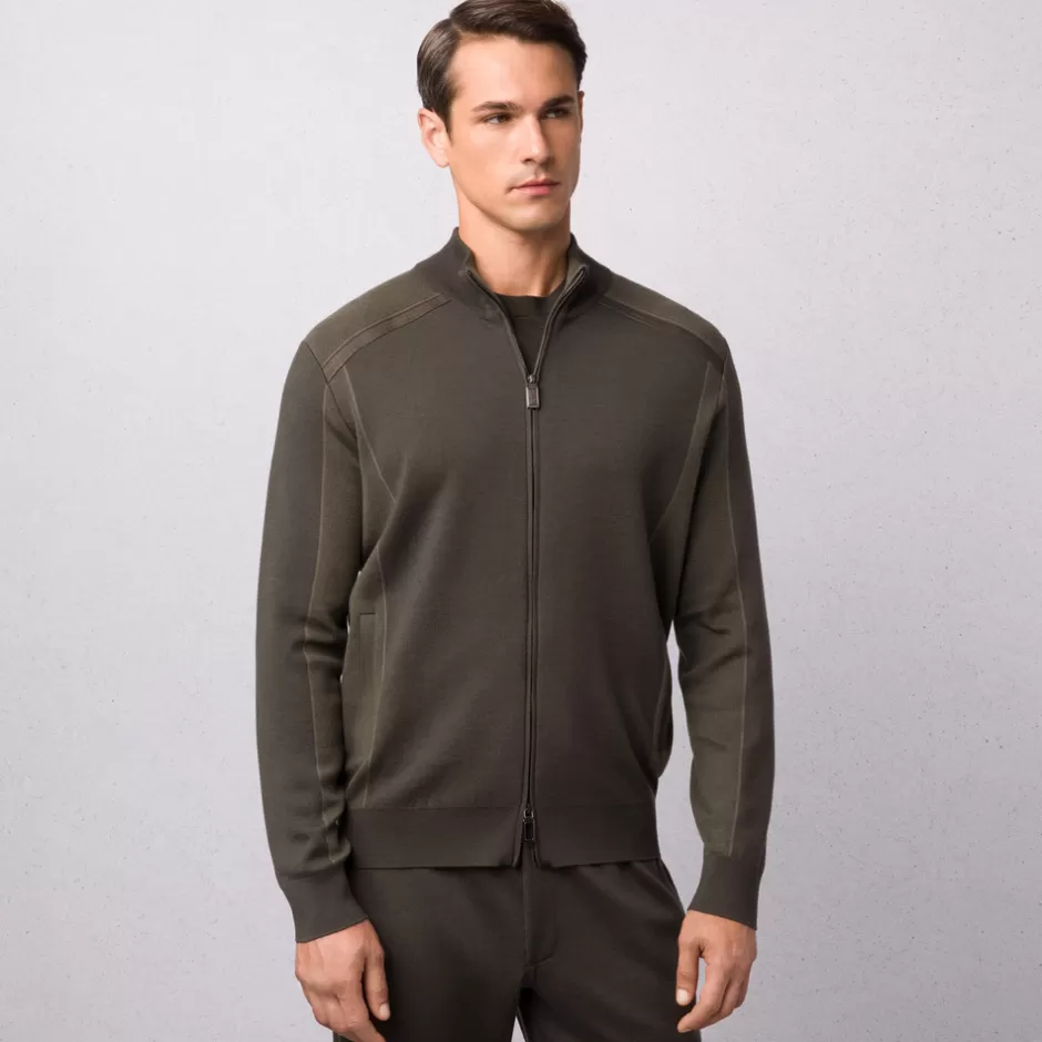 WOOL AND SILK BLEND JOGGING BLOUSON | Stefano Ricci New