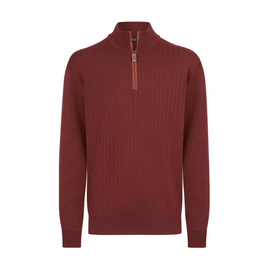 WOOL AND SILK BLEND MOCK NECK SWEATER | Stefano Ricci Cheap