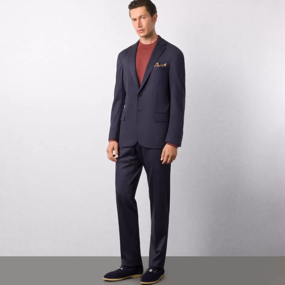 WOOL BLEND TWO-BUTTON DECONSTRUCTED SUIT | Stefano Ricci New