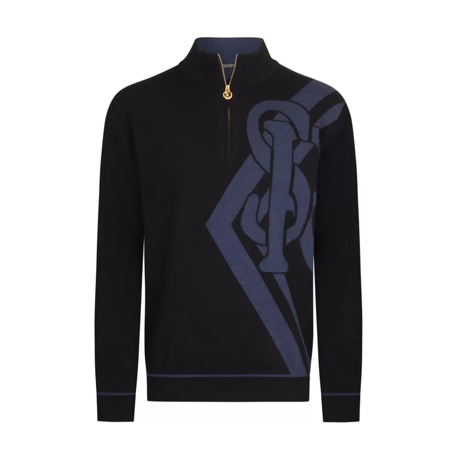 ZIP MOCK NECK SWEATER | Stefano Ricci Online